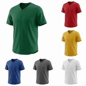 Camisetas de Béisbol Lisas de Varios Tamaños, Uniformes de Equipo de Color Sólido para Jóvenes y Adultos al por Mayor a Precio Económico con su Propio Logotipo - Product Image 1