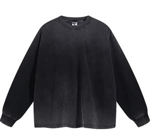 <b>Men's</b> Vintage Acid Wash Pullover High Quality Breathable <b>Sweatshirts</b> Long Sleeve Distressed Heavyweight <b>Men</b> <b>Crewneck</b> <b>Sweatshirts</b> - Product Image 2