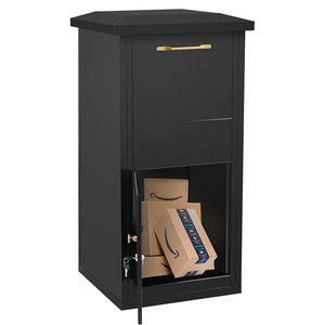 JH-Mech personalizado al por mayor al aire libre resistente impermeable buzón negro montado en la pared impermeable paquete Drop Box - Product Image 1