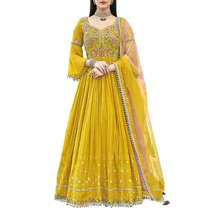 Женский нарядный костюм-костюмы Anarkali, оптовые продажи, пакистанские женские вечерние платья