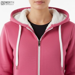 Sweats à capuche personnalisés pour hommes avec fermeture éclair complète 100% coton sweat tricoté Streetwear technique de teinture unie poche solide sweats à capuche d'hiver - Product Image 4