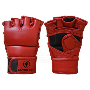 Meilleurs gants de grappin MMA en cuir personnalisés fabriqués au Pakistan avec logo personnalisé respirant entraînement de combat poinçonnage arts martiaux - Product Image 1