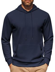 Sudadera con Capucha de Forro Polar Lavado 100% Algodón, Diseño Sólido, Invierno, Formal, Ecológica, Impresión Digital, Servicio OEM, para Hombre - Product Image 5