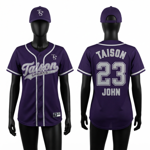Men Baseball Jersey 240 GSM Breathable Moisture Wicking Polyester <b>Fabric</b> Plus Size for <b>Gold</b> Premium Custom Tackle Twill - Product Image 3