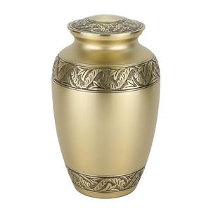 Urnes de crémation pour adultes en laiton de haute qualité avec bande de gravure urnes funéraires en métal fini de couleur or et violet pour les cendres humaines - Product Image 5