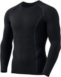 Chemises de compression à séchage rapide en jersey de grande taille avec protection UV pour hommes, logo personnalisé sur le devant, manches longues MMA - Product Image 2