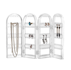 Présentoir de bijoux en acrylique de conception créative organisateur de goujons en métal doré boucle d'oreille et Offre Spéciale - Product Image 2