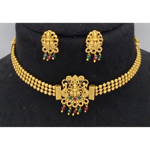 Conjunto de Gargantilla de Hierro Fundido de Estilo Lujoso con Joyería Tradicional Hecha a Mano para Mujer, para Ocasiones Especiales, para Venta de Exportación - Product Image 3