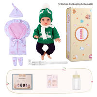 Poupée Reborn Réaliste en Silicone Babeside Terry de 16 Pouces, Peinte à la Main, Cheveux Implantés à la Main, Jouet Tendance, Fonctions Boire/Se Mouvoir Entièrement Réalistes