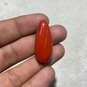 Gotas de coral rojo, piedras preciosas sueltas de tamaño de 30 MM, piedras preciosas de Coral hechas a mano para fabricación de joyas, gotas rojas japonesas, Lágrima de coral - Product Image 2