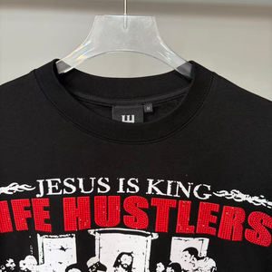 Life Hustlers <b>Extra</b> <b>Large</b> 260gsm 100% Cotton Men's Street Wear High Diamond T-shirt Men's Fashion Designer - Product Image 5
