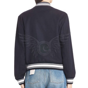 แจ็กเก็ตผู้หญิงอักษรสีพื้นสีพื้นเสื้อแจ็คเก็ตลำลองมาใหม่2023 - Product Image 2