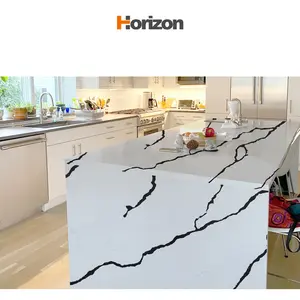 Kitchen Countertop Snow White Quartz Top Drilling Holes Sale White Modern Style Quartz