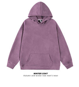 Sudadera con Capucha Unisex, Gruesa, de Felpa, con Bolsillo, Lisa - Product Image 6