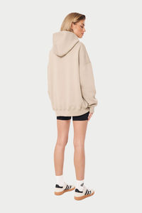 Premium Custom Logo <b>Oversized</b> Women Hoodies Streetwear Letter Print <b>Vintage</b> Heavyweight Cotton Fleece <b>Sweatshirt</b> Women 2024 - Product Image 2