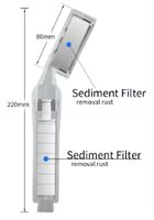 Filtre de douche à vitamines détachable Ionpolis, LED sensible à la température de l'eau, installé, 7 étapes, K-beauty