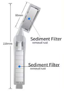 Alta calidad al por mayor Ionpolis agua temperatura sensible LED instalado 7 etapas filtro cabezal de ducha K-beauty - Product Image 2