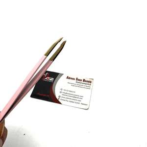 Pince à épiler à pointe inclinée en or rose Outil de mise en forme des sourcils avec impression de logo personnalisé Service de vente en gros OEM - Product Image 4