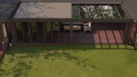 Pergola à arche rétractable moderne en alliage d'aluminium, finition thermolaquée, écologique, imperméable, résistante à la putrescence et aux rongeurs