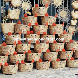 Cesta de almacenamiento de juguetes de ratán tejida a mano, organizador ecológico para habitación de niños, cesta de regalo de mimbre Natural hecha a mano en Vietnam - Product Image 4