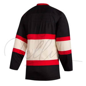 Jersey de Hockey sobre Hielo Personalizado, 100% Poliéster, Secado Rápido, Transpirable, OEM, Sublimado, Logotipo Personalizado, Uniforme de Hockey en Equipo, Venta al por Mayor - Product Image 4