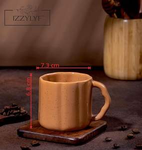 แก้วเซรามิกพร้อมฝาปิดดีไซน์ทันสมัยทำด้วยมือเป็นมิตรกับสิ่งแวดล้อมใช้งานได้ทุกวัน - Product Image 4