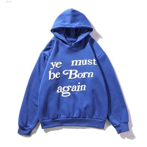 Meilleure vente Hip Hop 100% coton sweat à capuche à impression bouffante Logo personnalisé brodé sérigraphie sweat à capuche - Product Image 3