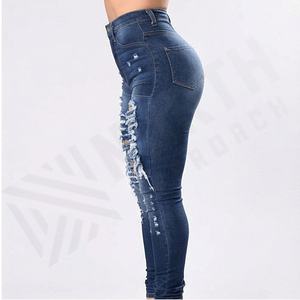 Pantalones Vaqueros de Mezclilla Transpirables Personalizados al por Mayor, OEM, Tela Gruesa, Tallas Grandes para Mujer, Precio de Mayoreo, Pantalones de Moda Premium - Product Image 3