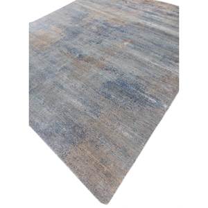 Alfombra Kavi Ivory de Lana y Seda de Bambú Anudada a Mano, Colección Afterglow, Patrón Abstracto, 10 mm, Rectangular, para Pasillo, para el Hogar, Eskm-03 - Product Image 2