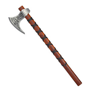 Artesanía de acero internacional personalizada al aire libre hacha de acero al carbono con mango de madera diseño vikingo de alta calidad Venta de grabado al carbono - Product Image 4