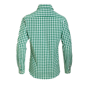 เสื้อเชิ้ตผ้าสักหลาดแขนยาวลายสก็อตสำหรับผู้ชาย, เสื้อผ้าแฟชั่นลำลองสวมใส่สบายเป็นอมตะ - Product Image 2