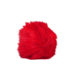 Couvre-poignée de porte en fourrure rouge moelleuse - Product Image 1