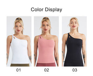 เสื้อกล้ามสำหรับออกกำลังกายผ้าฝ้ายระบายอากาศได้ดีสำหรับสตรีเสื้อออกกำลังกายโยคะและ100% - Product Image 3