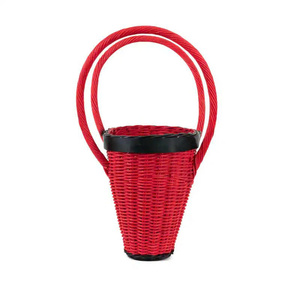 ตะกร้าสานรูปซานต้าสำหรับใส่ของขวัญขนมและของตกแต่งเทศกาลคริสต์มาสสีแดงน่ารักสำหรับตกแต่งวันหยุด - Product Image 3