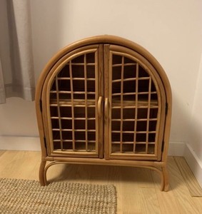 ตู้เสื้อผ้าตุ๊กตาหวายธรรมชาติคุณภาพสูงสำหรับเด็กห้องเด็กเล่นที่เก็บของเล่นโบโฮเฟอร์นิเจอร์สถานรับเลี้ยงเด็กทำมือ - Product Image 2