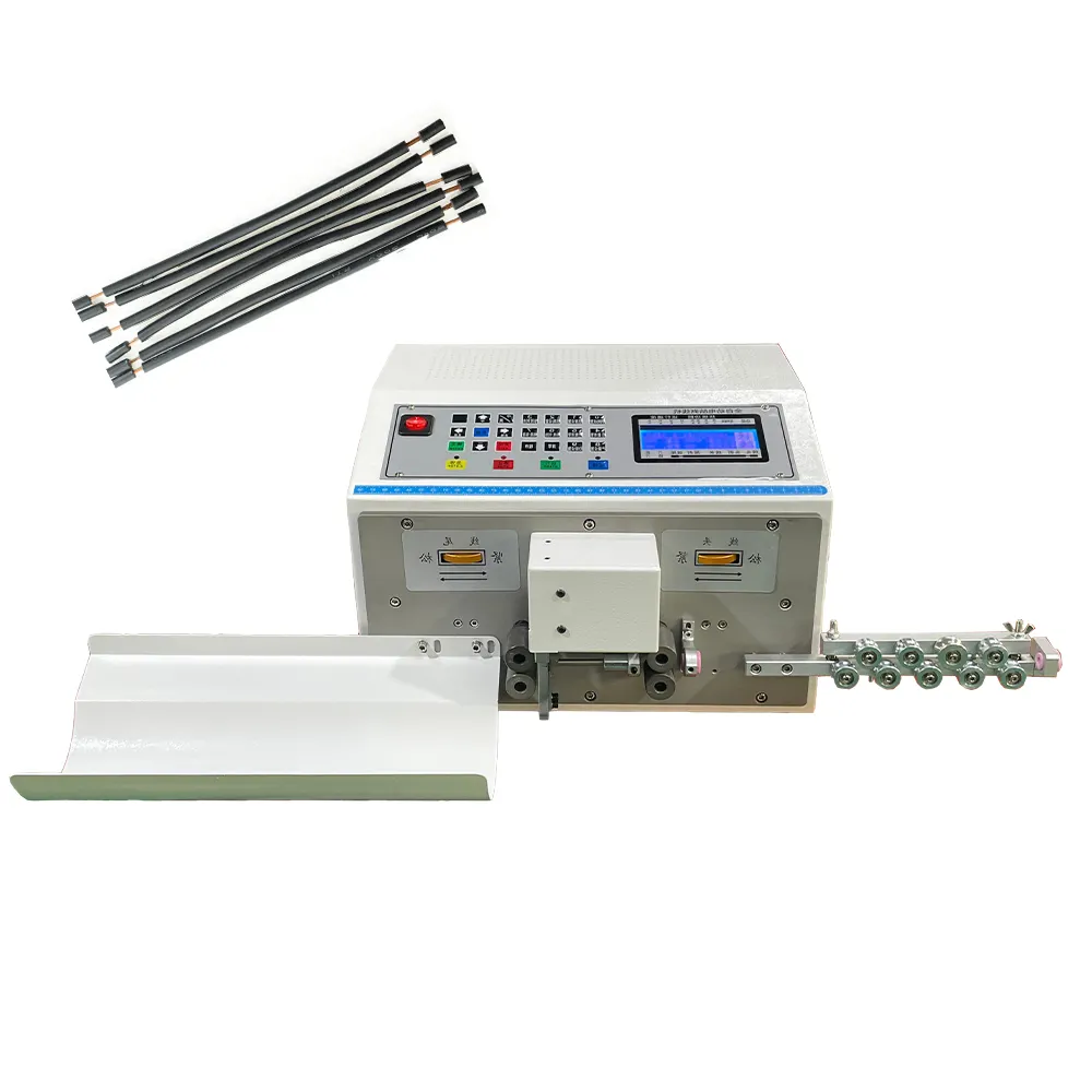 1.5-4mm2 Automatic desktopdoublecatheter Double Wire Cutting Stripping Machine