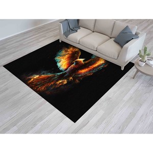 Alfombra Phoenix con Diseño Impreso: Delgada, Lavable a Máquina, Moderna, con Diseños de Animales, Alfombra de Chenilla - Product Image 3
