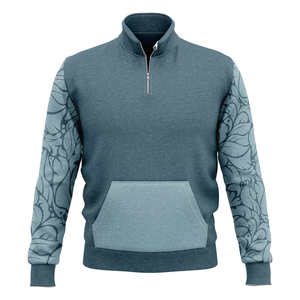 Sudadera Minimalista Casual para Hombre con Media Cremallera, Suave Felpa, Algodón de Invierno, Logotipo Personalizado, OEM, Venta al por Mayor de Fábrica - Product Image 2