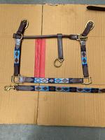Bride en cuir équestre de haute qualité argentine faite à la main durable en relief Logo Polo Horse Halter/Gaucho Style polyvalent