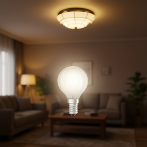 Lampadina a incandescenza sferica trasparente opaca E14 da 60W - Product Image 3