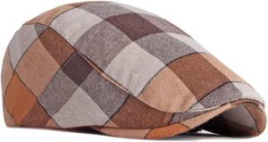 Gorra plana de algodón para hombre, transpirable, ligera, para conducir, gorra de hiedra a cuadros para hombre, sombrero de golf retro de estilo británico para caballero - Product Image 3