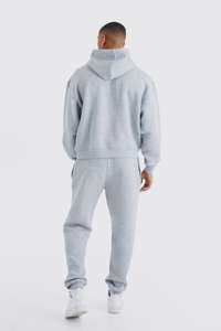 Ensemble de 2 pièces de sweats à capuche surdimensionnés en coton 100% uni, streetwear personnalisé unisexe pour hommes, design très vendu, haute qualité, hiver - Product Image 4
