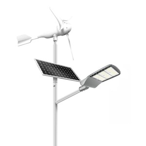 Alta eficiencia IP66 Lámpara de calle con energía solar y eólica Fuente de luz LED Cuerpo de aleación de aluminio Fuente de alimentación CC - Product Image 3