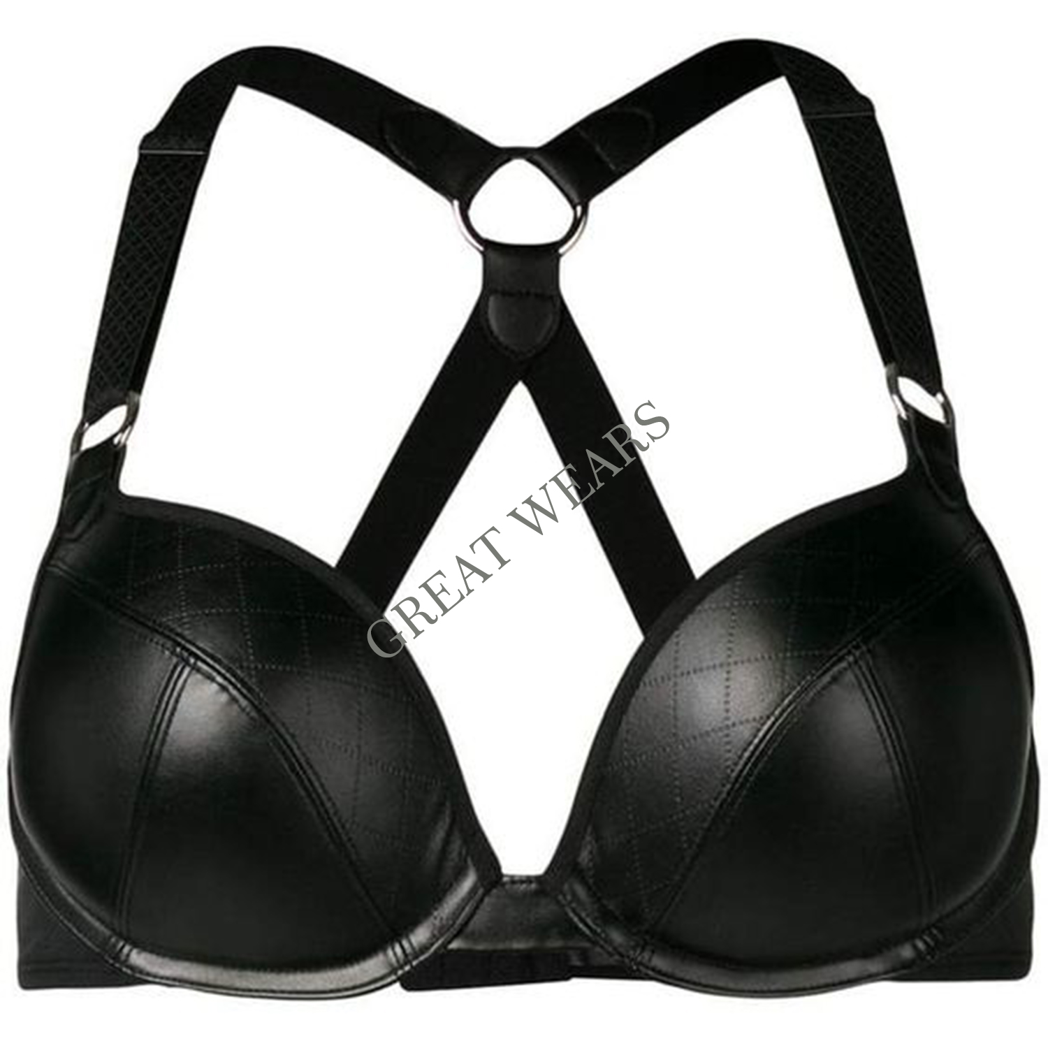 WEITING Damen Badeanzug - Sexy Glänzender Body Im Lederlook