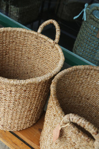 Eco-friendly Natural Water <b>Hyacinth</b> Storage <b>Basket</b> for Home, Laundry Storage <b>Basket</b> Handmade From Vietnam - Product Image 5