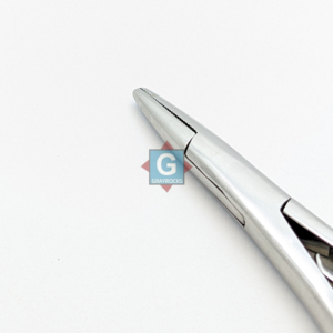 Porte-aiguilles micro-poreux avec poignée moletée plate, instrument de précision - Product Image 3