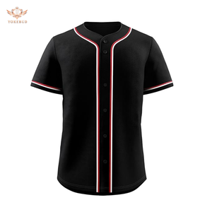 Camiseta de béisbol lisa al por mayor personalizada de calidad superior para mujeres, camisetas de béisbol con botones de Hip Hop personalizadas en blanco para adultos - Product Image 6