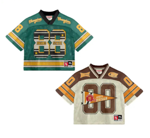 Venta al por mayor de los hombres de lujo de gran tamaño de diseñador de algodón poliéster Vintage fútbol americano camiseta personalizada Boxy moda sublimación - Product Image 1