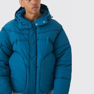 Chaqueta Acolchada para Hombre al por Mayor, Personalizada OEM, con Cuello Alto de Lona, Transpirable, para Invierno, Diseño Impreso, Colores y Logotipo Personalizados - Product Image 5