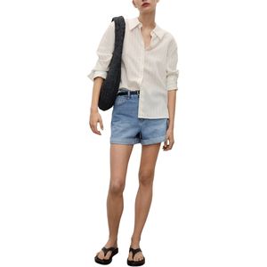 Shorts de Mezclilla Ajustados de Cintura Alta para Mujer, Estilo Vintage, Cómodos, Casuales, de Verano - Product Image 3